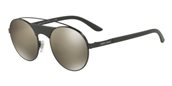 Giorgio Armani AR6047 30015A MATTE BLACK/light brown mirror dark gold sunglasses
