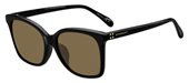 Givenchy 7114/F/S 0807 Black (70 brown lens) sunglasses
