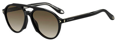 Givenchy Gv 7076/S 0807 Black (HA brown gradient lens) Sunglasses
