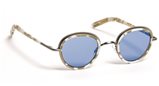 JF Rey ASPHALT 1305 ECAILLE CREME MAT/GUN + VERRE BLEU sunglasses