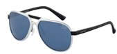 Jaguar 37712 110  Brushed Silver Black / Grey Flash Lens sunglasses