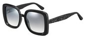Jimmy Choo Cait/S 0NS8 00 Black Glitter (IC gray mirror shaded silver lens) sunglasses