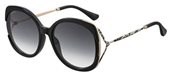 Jimmy Choo Lila/S 0807 00 Black (9O dark gray gradient lens) sunglasses