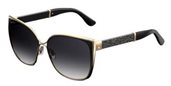 Jimmy Choo Maty/S 017B Gd Black Glitter (9O dark gray gradient lens) sunglasses