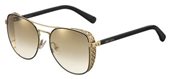Jimmy Choo Sheena/S 02M2 00 Black Gold (JL brown ss gold lens) sunglasses