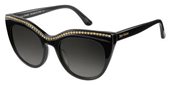 Juicy Couture Ju 595/S 0807 00 Black (9O dark gray gradient lens) sunglasses