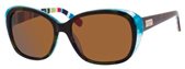 Kate Spade Hilde/P/S US X71P Olive Tortoise Turquoise R (VW brown polarized lens) sunglasses
