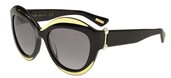 Lanvin SLN677S  0760 shiny black transparent yellow/light grey shaded sunglasses