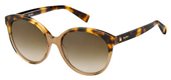 Max Mara Mm Eyebrow I 0XNZ 00 Beige Havana (HA brown gradient lens) sunglasses
