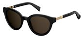 Max Mara Mm Gemini Ii 0807 00 Black (70 brown lens) sunglasses