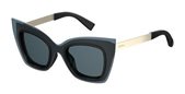 Max Mara Mm Overlap 0D51 Black Blue (KU blue avio lens) sunglasses