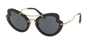 Miu Miu MU11RS 1AB1A1 black grey sunglasses