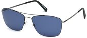 Mont Blanc MB594S 08V	shiny gumetal  / blue sunglasses