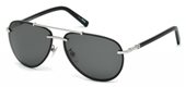 Mont Blanc MB596S 16A	shiny palladium / smoke sunglasses