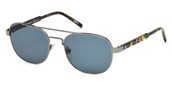 Mont Blanc MB602S 55V coloured havana  blue sunglasses