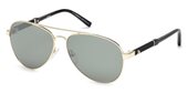 Mont Blanc MB645S 32Q gold / green mirror sunglasses