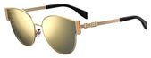 Moschino 028/F/S 0RHL Gold Black (UE gray ivory mirror lens) sunglasses