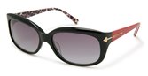 Moschino MO570 Black/RedLeopard (02) Shaded Dark Smoke sunglasses