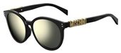 Moschino Mos 026/F/S 0807 Black (UE gray ivory mirror lens) sunglasses