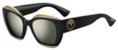 Moschino Mos 031/S 0807 Black (UE gray ivory mirror lens) sunglasses