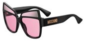 Moschino Mos 034/S 03H2 Black Pink (U1 red lens) sunglasses