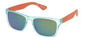 Police S1988 GEHV aqua orange/green mirror polarized sunglasses