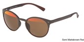 Police SPL162V Semi Mattebrown Red sunglasses