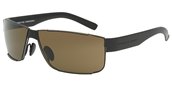 Porsche 8509 Matte Black, Black sunglasses