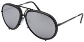Porsche P8613 A Black Mercury Silver Mirror sunglasses