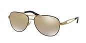 Ralph RA4115 31006E black/gold mirror sunglasses