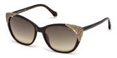 Roberto Cavalli RC1034 CASTAGNETO 50G dark brown/other / brown mirror sunglasses