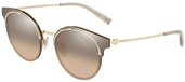 Tiffany TF3061 60213D PALE GOLD/brown mirror gradient silver sunglasses