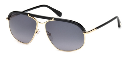 Tom Ford FT0234 RUSSELL 28B Dark Brown Gold Sunglasses