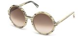 Tom Ford FT0268 Carrie 25F Ivory / Gradient Brown Sunglasses