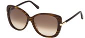 Tom Ford FT0324 50F Striped Brown sunglasses