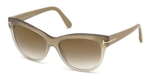 Tom Ford FT0430 Lily 59G	beige/other / brown mirror Sunglasses