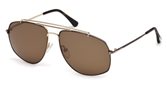 Tom Ford FT0496 GEORGES GEORGES 28M	shiny rose gold / roviex polarized sunglasses