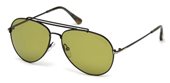 Tom Ford FT0497 INDIANA INDIANA 01N shiny black  / green sunglasses