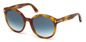 Tom Ford FT0503-F 53W blonde havana / gradient blue sunglasses