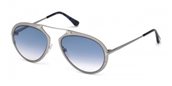Tom Ford FT0508 DASHEL 12W shiny dark ruthenium / gradient blue sunglasses