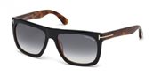 Tom Ford FT0513 MORGAN 05B black/other / gradient smoke sunglasses