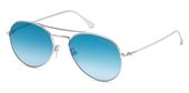 Tom Ford FT0551 ACE-02 18X shiny rhodium / blu mirror sunglasses