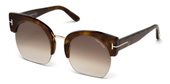 Tom Ford FT0552 SAVANNAH-02 53F blonde havana / gradient brown sunglasses