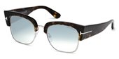 Tom Ford FT0554 DAKOTA-02 52X dark havana / blu mirror sunglasses