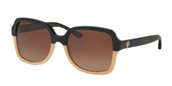 Tory Burch TY7102 1236T5 black brown gradient polarized Sunglasses