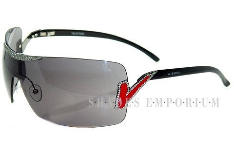 Valentino 5416 XF2P8 shiny black smoke gray  Sunglasses