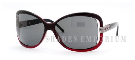 Valentino 5559 QCYB6 black shaded red gray  Sunglasses