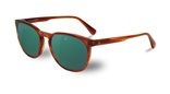 Vuarnet ROUND MEDIUM DISTRICT TORTOISE / PURE GREY GREEN FLASHED sunglasses