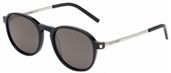 Yves Saint Laurent SL 110 001 Black-Silver / Smoke sunglasses